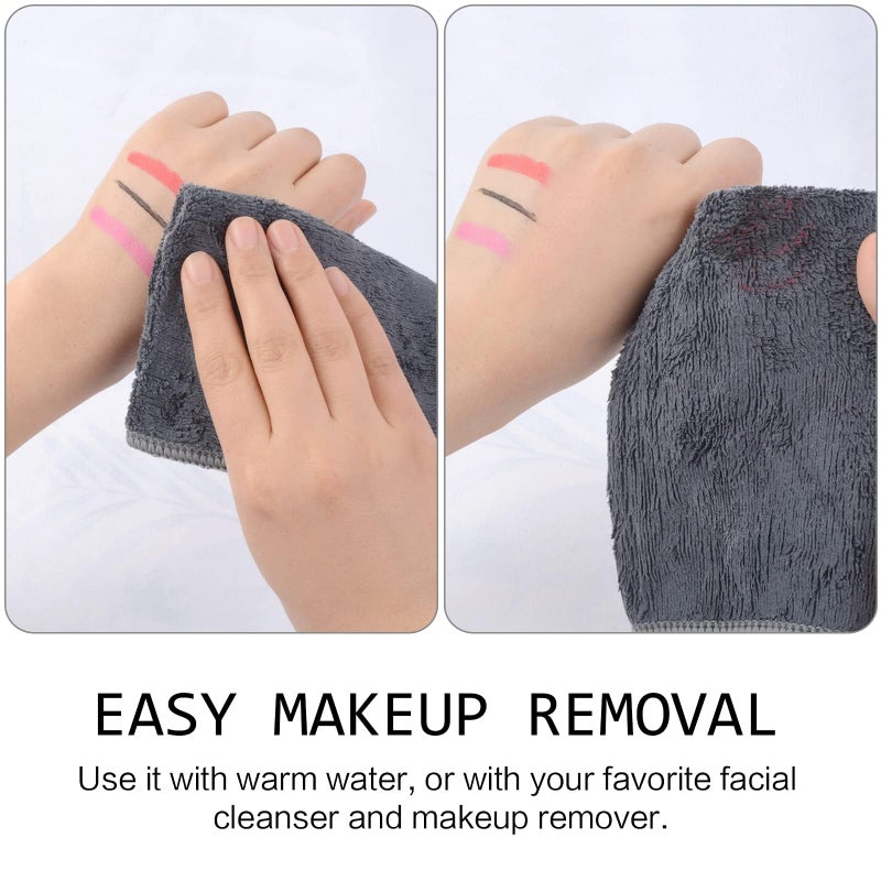 SINLAND Microfiber Facial Cloths Fast Drying Washcloth 12inch x 12inch Grey 6 pack â€¦ - Image 5